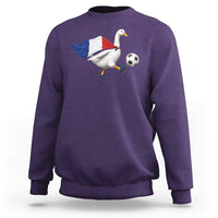 France Soccer Goose Sweatshirt French Flag Patriotic Football Fan Graphic