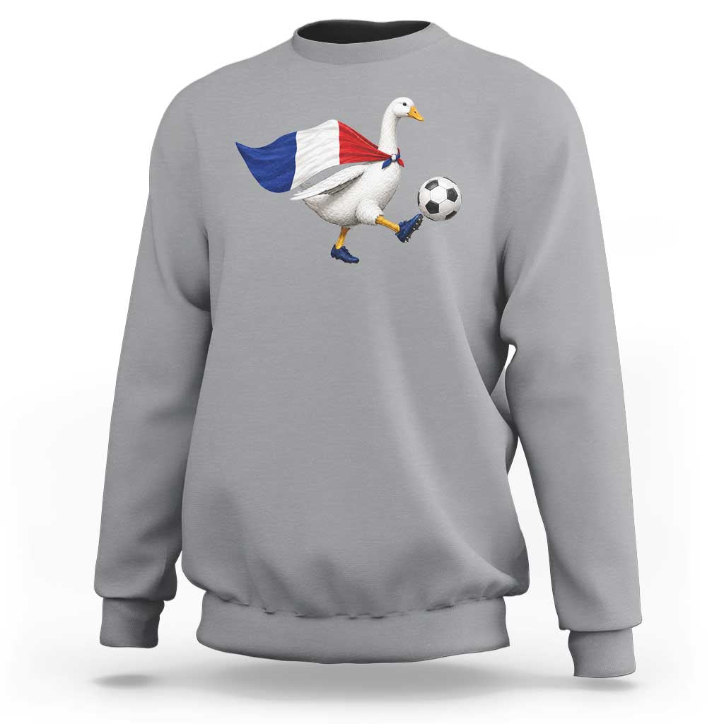 France Soccer Goose Sweatshirt French Flag Patriotic Football Fan Graphic
