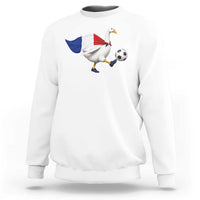 France Soccer Goose Sweatshirt French Flag Patriotic Football Fan Graphic