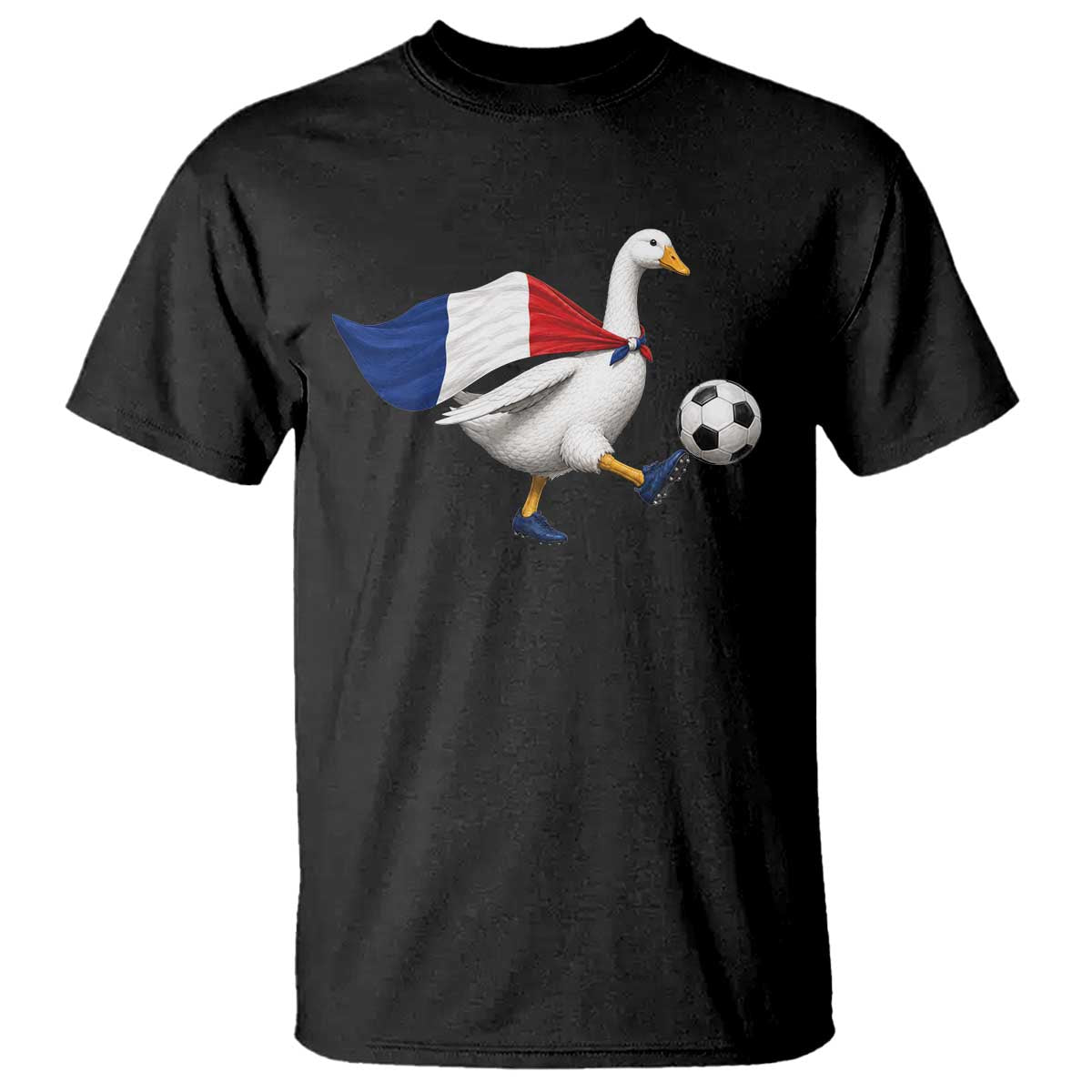France Soccer Goose T Shirt French Flag Patriotic Football Fan Graphic