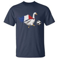 France Soccer Goose T Shirt French Flag Patriotic Football Fan Graphic