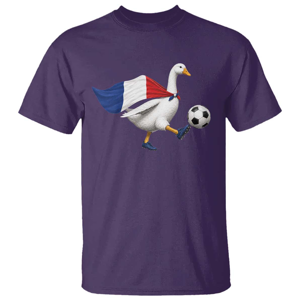 France Soccer Goose T Shirt French Flag Patriotic Football Fan Graphic
