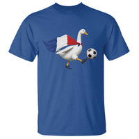 France Soccer Goose T Shirt French Flag Patriotic Football Fan Graphic