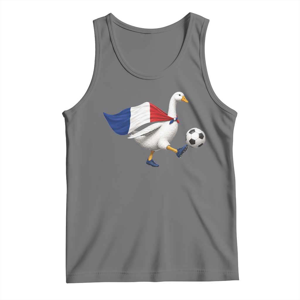 France Soccer Goose Tank Top French Flag Patriotic Football Fan Graphic