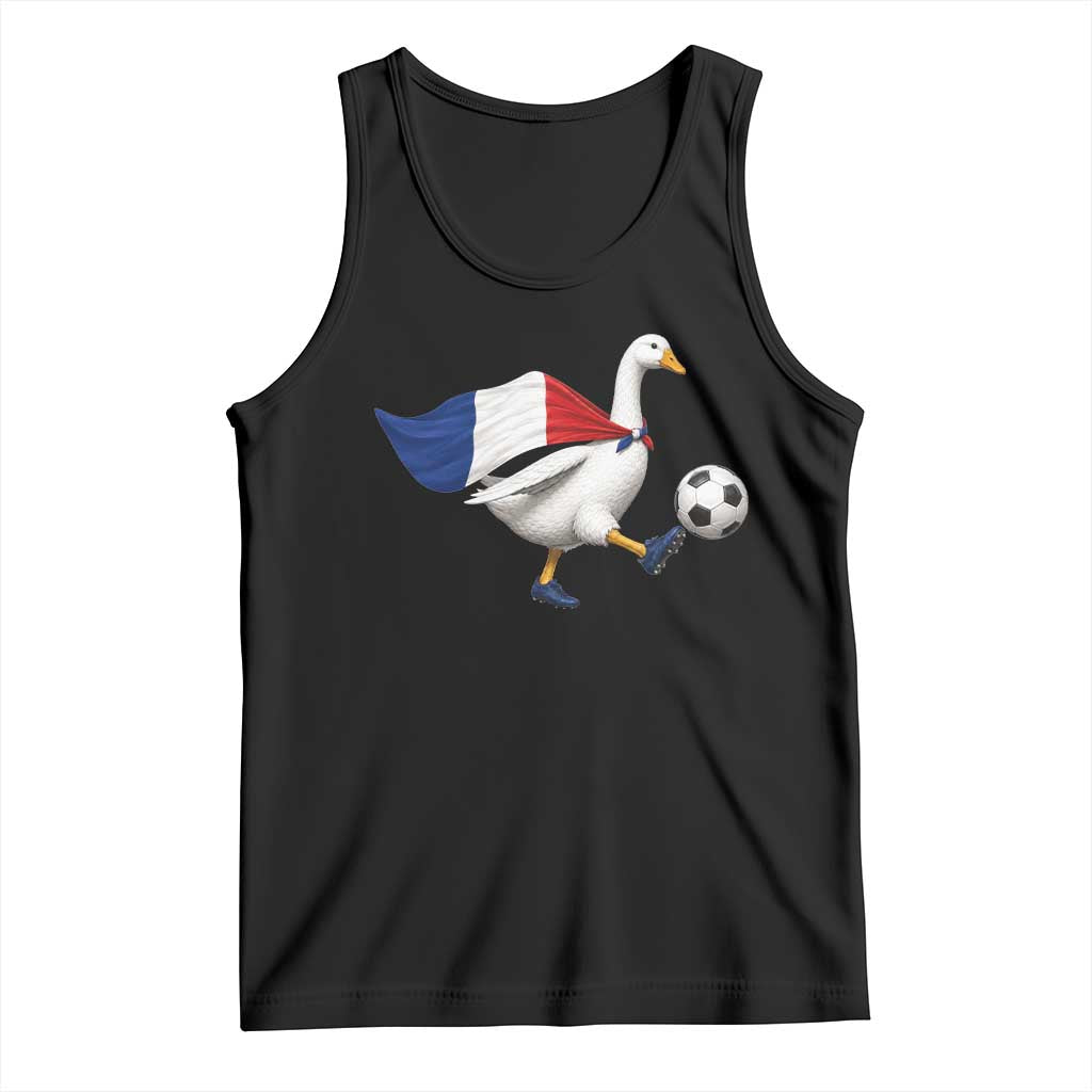 France Soccer Goose Tank Top French Flag Patriotic Football Fan Graphic