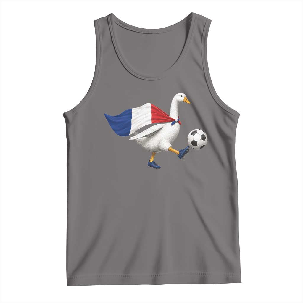 France Soccer Goose Tank Top French Flag Patriotic Football Fan Graphic