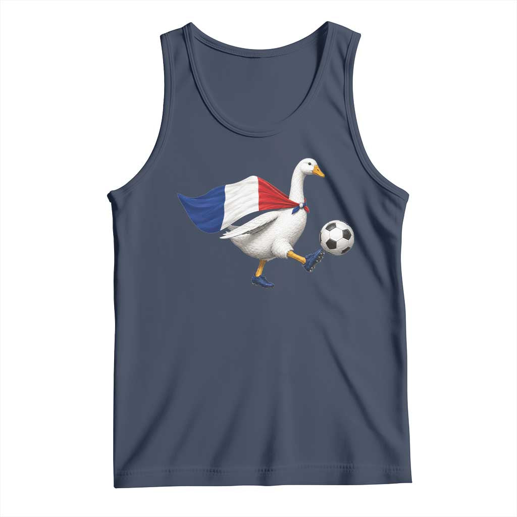 France Soccer Goose Tank Top French Flag Patriotic Football Fan Graphic