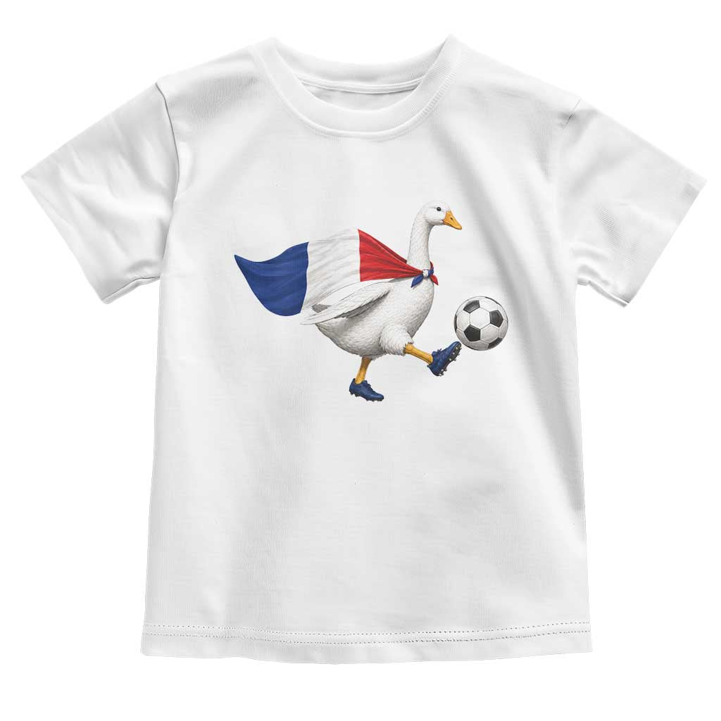France Soccer Goose Toddler T Shirt French Flag Patriotic Football Fan Graphic