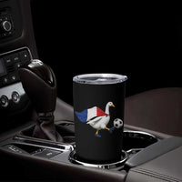 France Soccer Goose Tumbler Cup French Flag Patriotic Football Fan Graphic