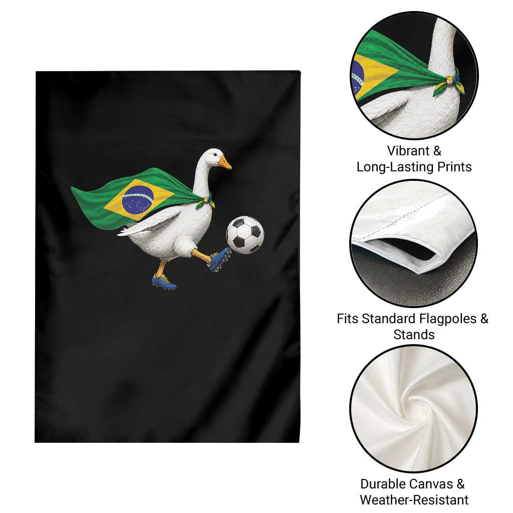 Brazil Soccer Goose Garden Flag Brazilian Flag Patriotic Football Fan Graphic