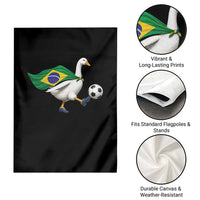 Brazil Soccer Goose Garden Flag Brazilian Flag Patriotic Football Fan Graphic