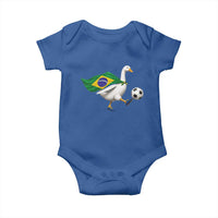 Brazil Soccer Goose Baby Onesie Brazilian Flag Patriotic Football Fan Graphic