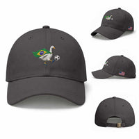 Brazil Soccer Goose Baseball Cap Brazilian Flag Patriotic Football Fan Graphic