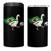 Brazil Soccer Goose 4 in 1 Can Cooler Tumbler Brazilian Flag Patriotic Football Fan Graphic