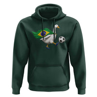 Brazil Soccer Goose Hoodie Brazilian Flag Patriotic Football Fan Graphic