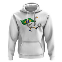 Brazil Soccer Goose Hoodie Brazilian Flag Patriotic Football Fan Graphic