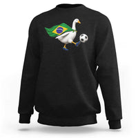 Brazil Soccer Goose Sweatshirt Brazilian Flag Patriotic Football Fan Graphic