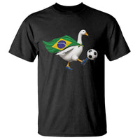 Brazil Soccer Goose T Shirt Brazilian Flag Patriotic Football Fan Graphic
