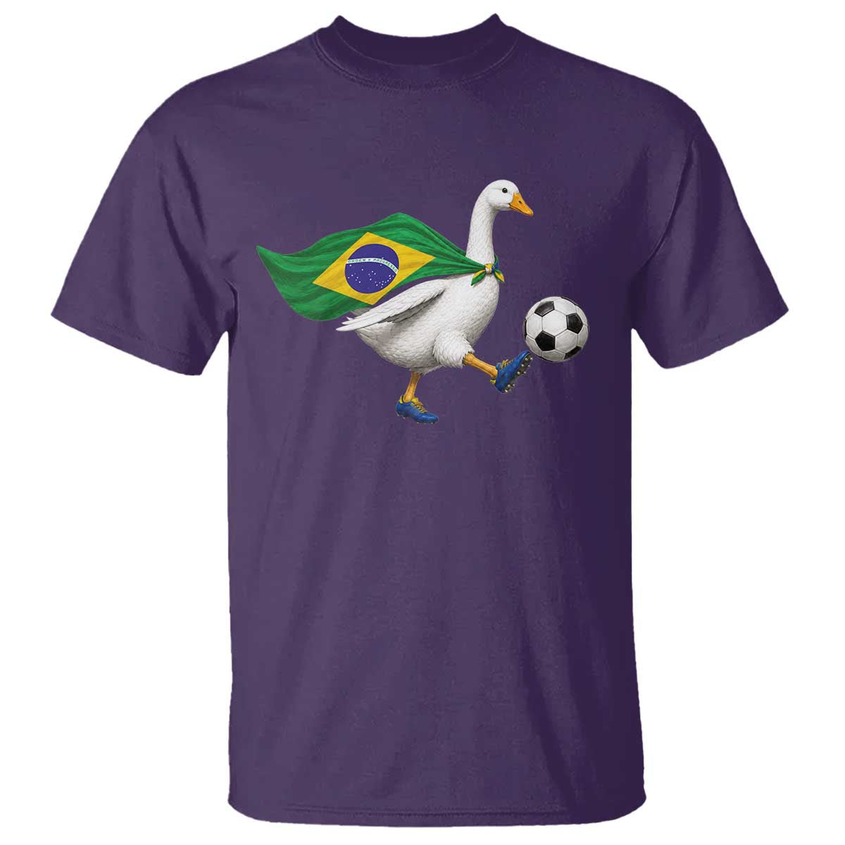Brazil Soccer Goose T Shirt Brazilian Flag Patriotic Football Fan Graphic