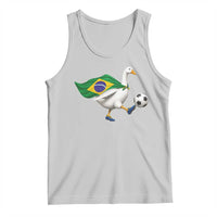 Brazil Soccer Goose Tank Top Brazilian Flag Patriotic Football Fan Graphic