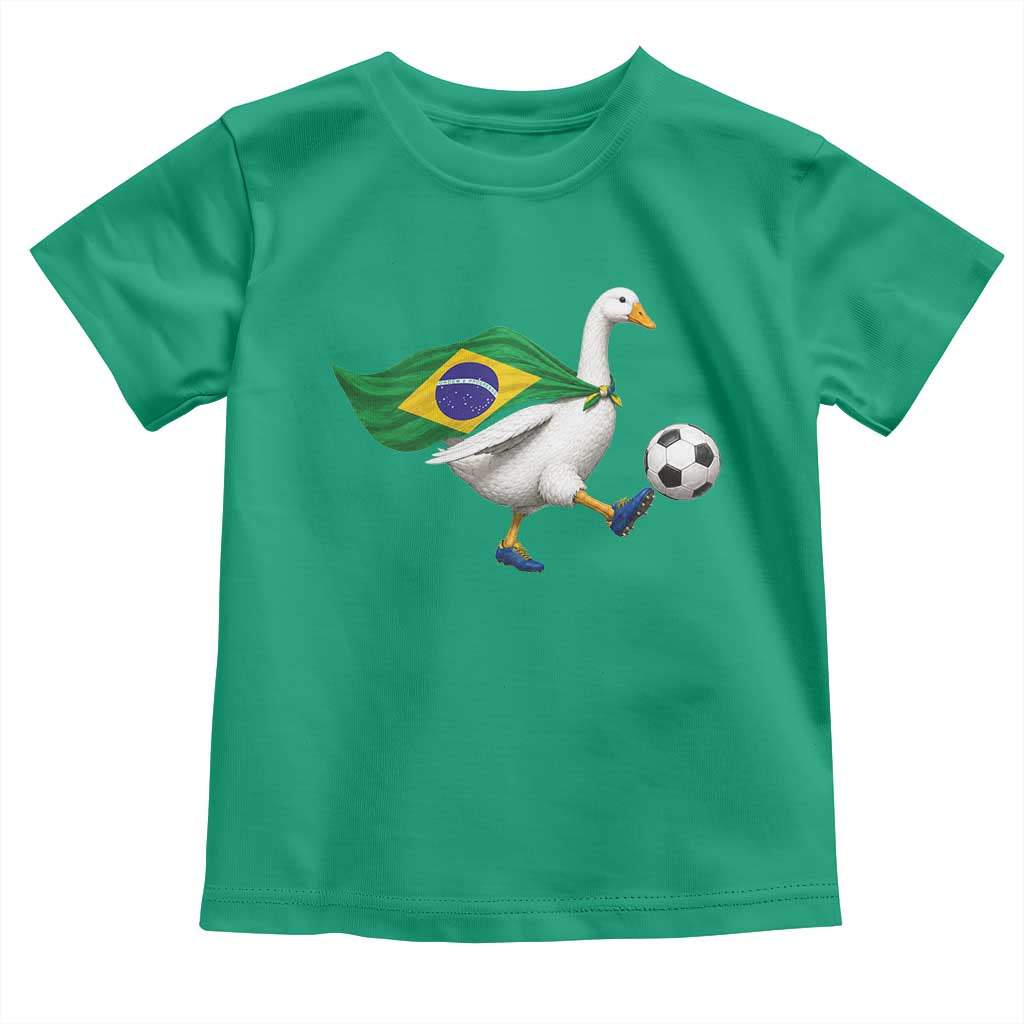 Brazil Soccer Goose Toddler T Shirt Brazilian Flag Patriotic Football Fan Graphic