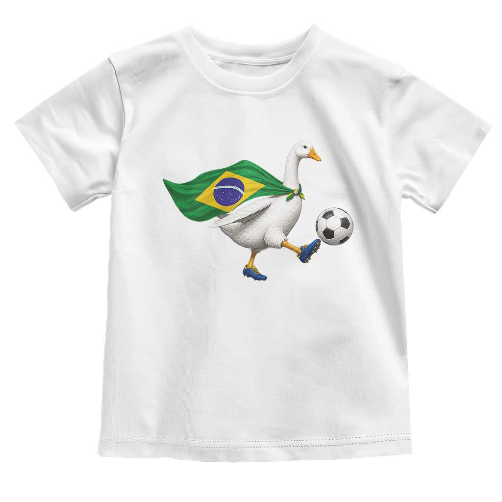 Brazil Soccer Goose Toddler T Shirt Brazilian Flag Patriotic Football Fan Graphic