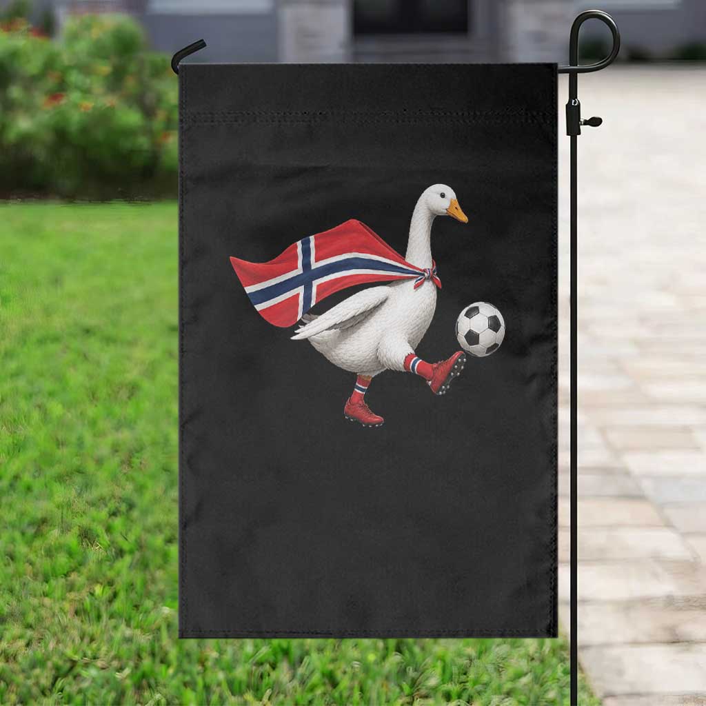 Norway Soccer Goose Garden Flag Norwegian Flag Patriotic Football Fan Graphic