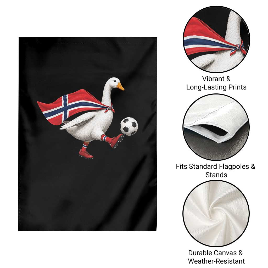 Norway Soccer Goose Garden Flag Norwegian Flag Patriotic Football Fan Graphic