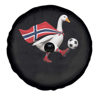 Norway Soccer Goose Spare Tire Cover Norwegian Flag Patriotic Football Fan Graphic