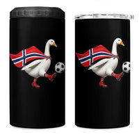 Norway Soccer Goose 4 in 1 Can Cooler Tumbler Norwegian Flag Patriotic Football Fan Graphic