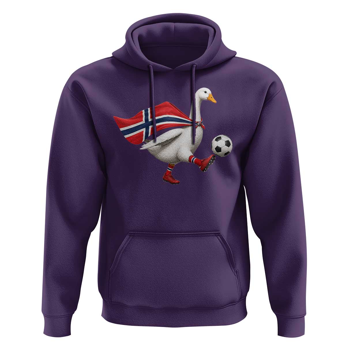 Norway Soccer Goose Hoodie Norwegian Flag Patriotic Football Fan Graphic