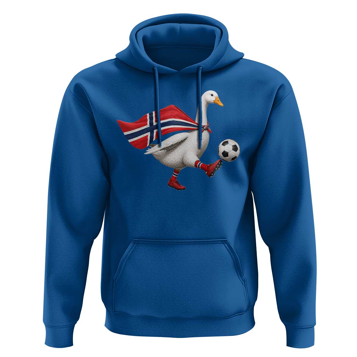 Norway Soccer Goose Hoodie Norwegian Flag Patriotic Football Fan Graphic