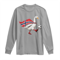 Norway Soccer Goose Long Sleeve Shirt Norwegian Flag Patriotic Football Fan Graphic
