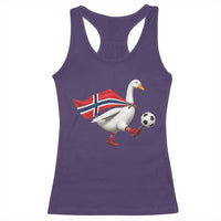 Norway Soccer Goose Racerback Tank Top Norwegian Flag Patriotic Football Fan Graphic