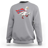 Norway Soccer Goose Sweatshirt Norwegian Flag Patriotic Football Fan Graphic
