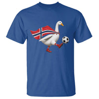 Norway Soccer Goose T Shirt Norwegian Flag Patriotic Football Fan Graphic