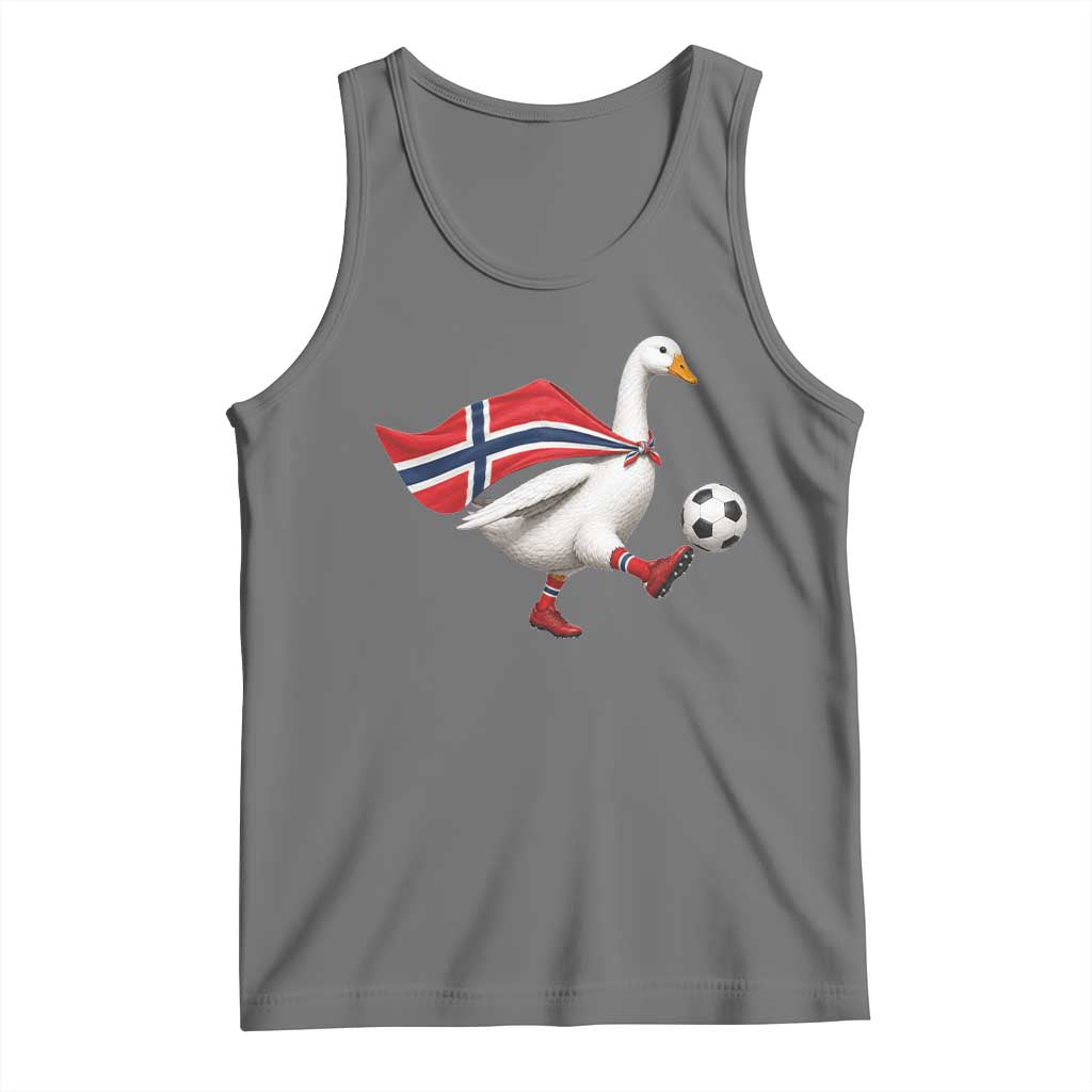 Norway Soccer Goose Tank Top Norwegian Flag Patriotic Football Fan Graphic