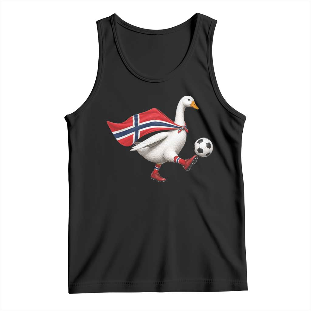 Norway Soccer Goose Tank Top Norwegian Flag Patriotic Football Fan Graphic