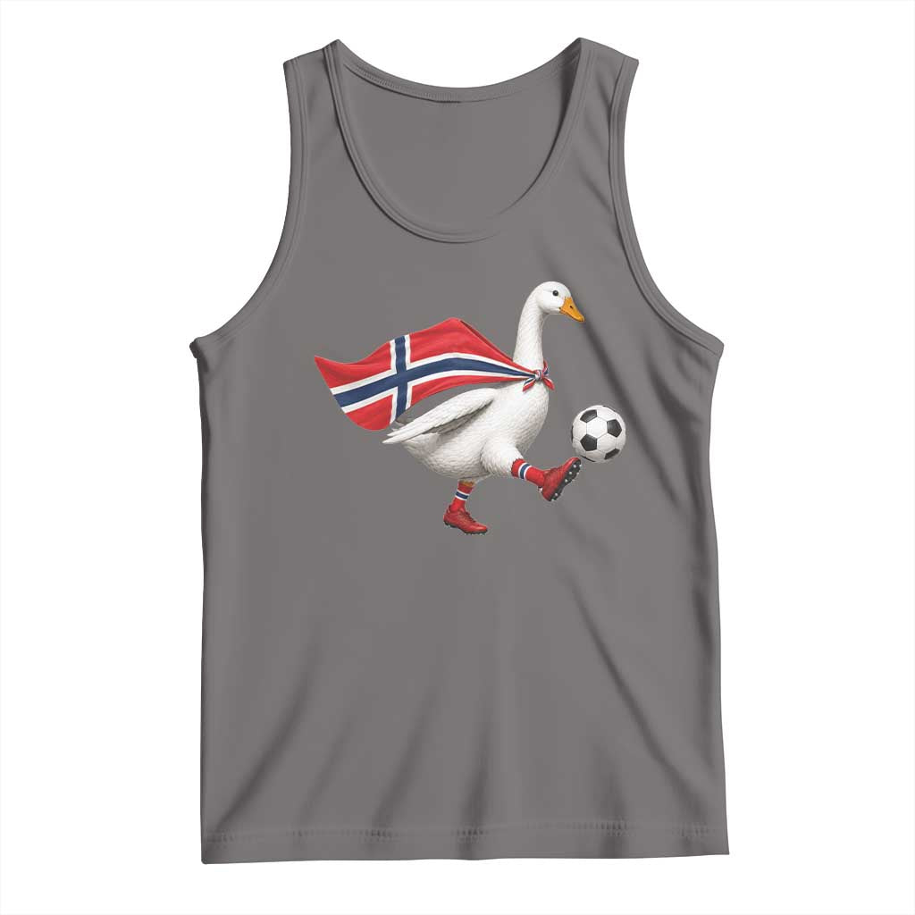 Norway Soccer Goose Tank Top Norwegian Flag Patriotic Football Fan Graphic