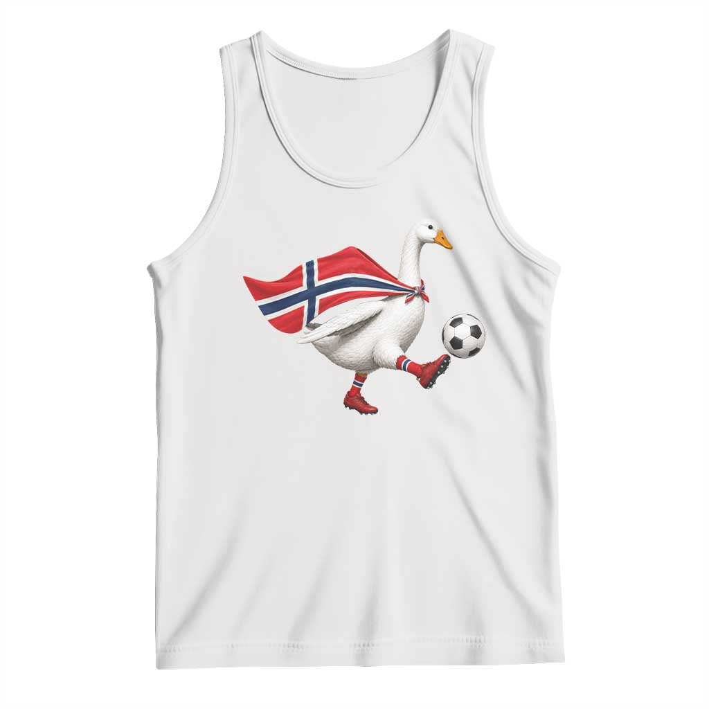 Norway Soccer Goose Tank Top Norwegian Flag Patriotic Football Fan Graphic