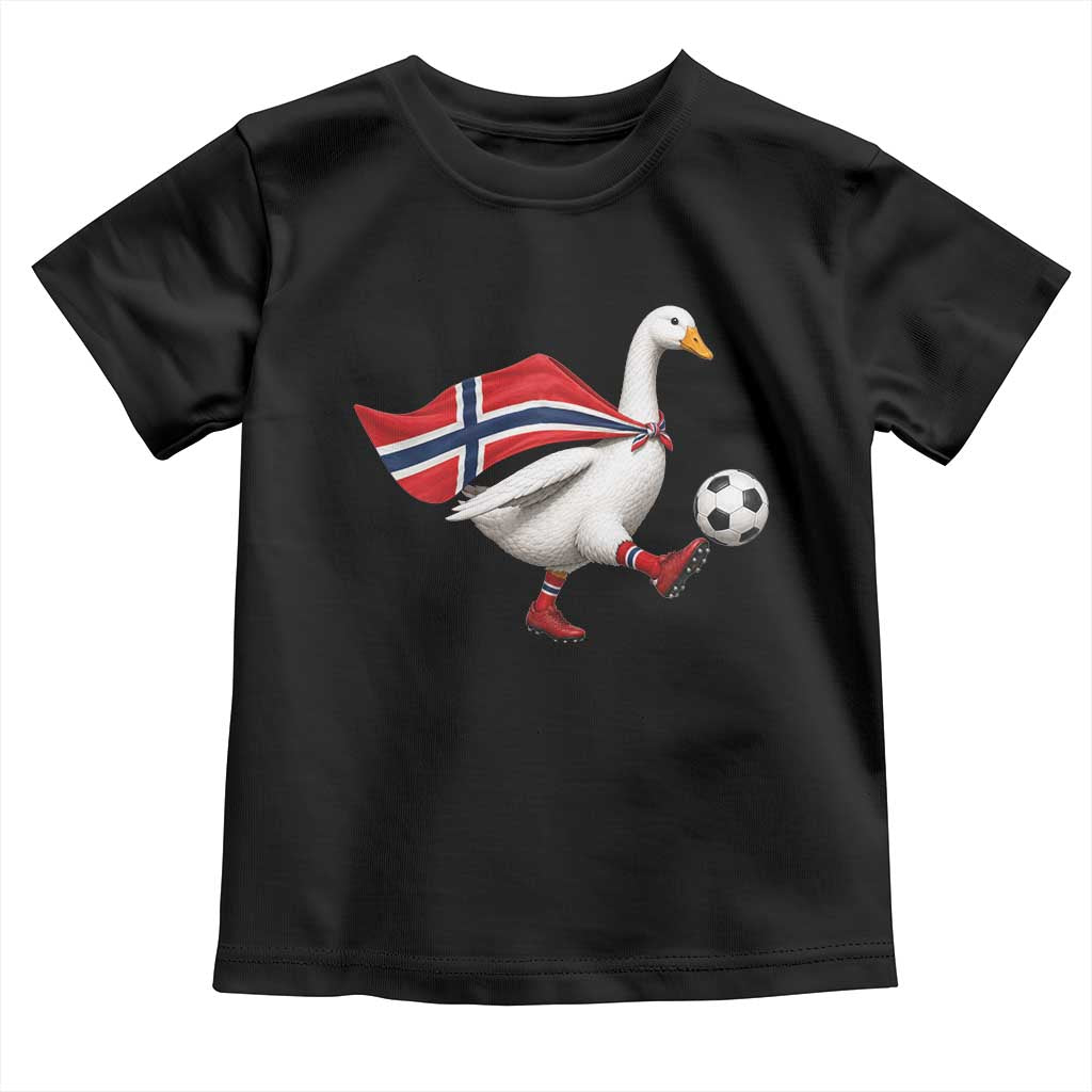 Norway Soccer Goose Toddler T Shirt Norwegian Flag Patriotic Football Fan Graphic