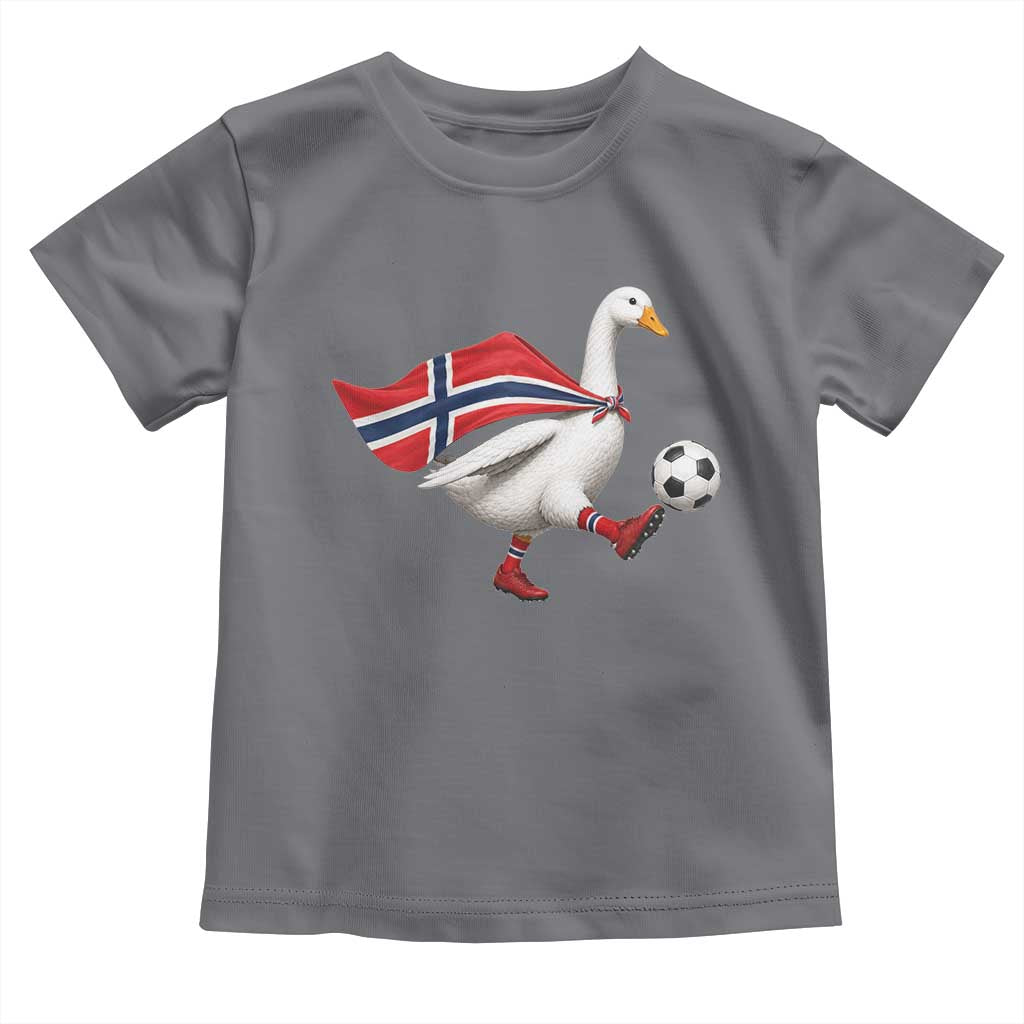 Norway Soccer Goose Toddler T Shirt Norwegian Flag Patriotic Football Fan Graphic