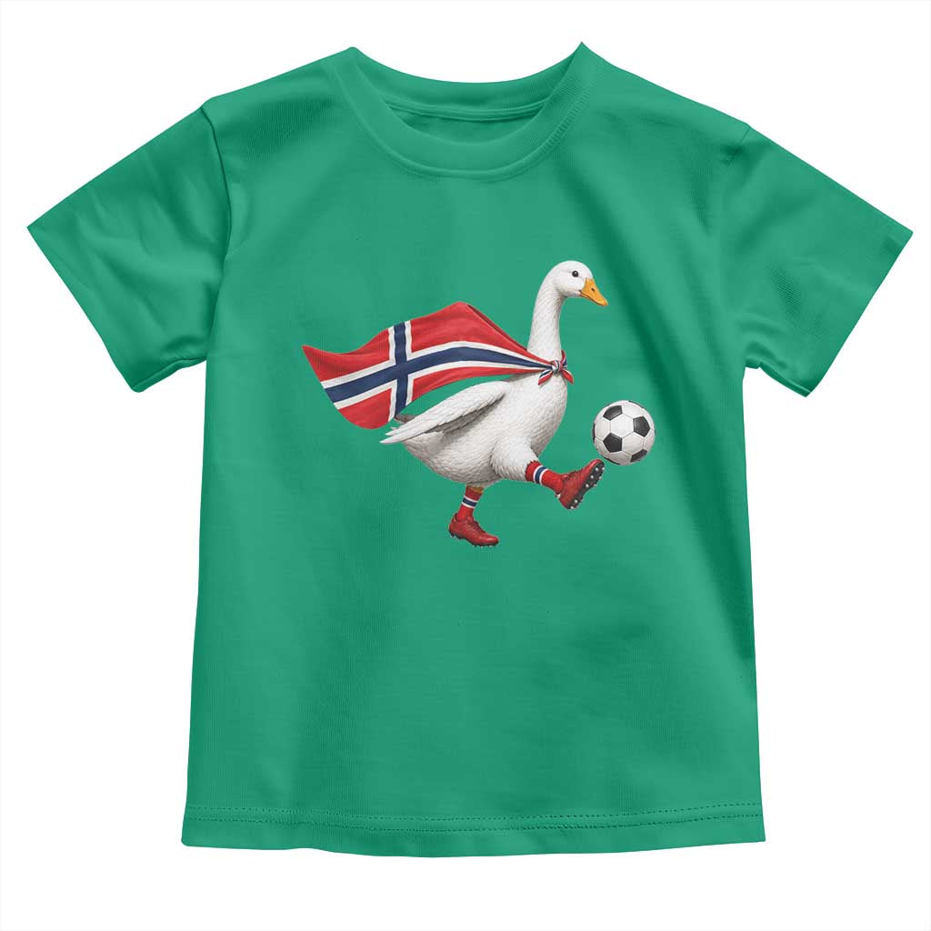 Norway Soccer Goose Toddler T Shirt Norwegian Flag Patriotic Football Fan Graphic