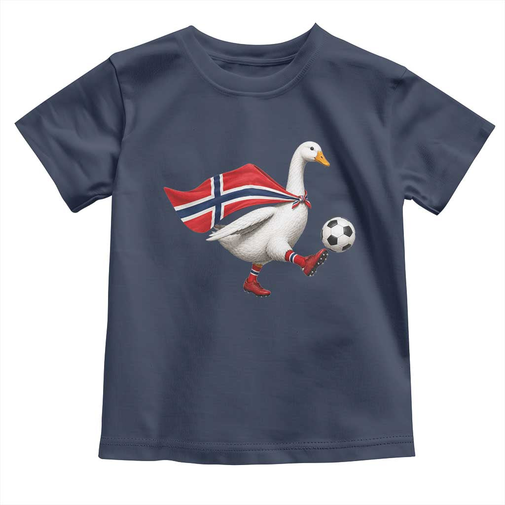 Norway Soccer Goose Toddler T Shirt Norwegian Flag Patriotic Football Fan Graphic