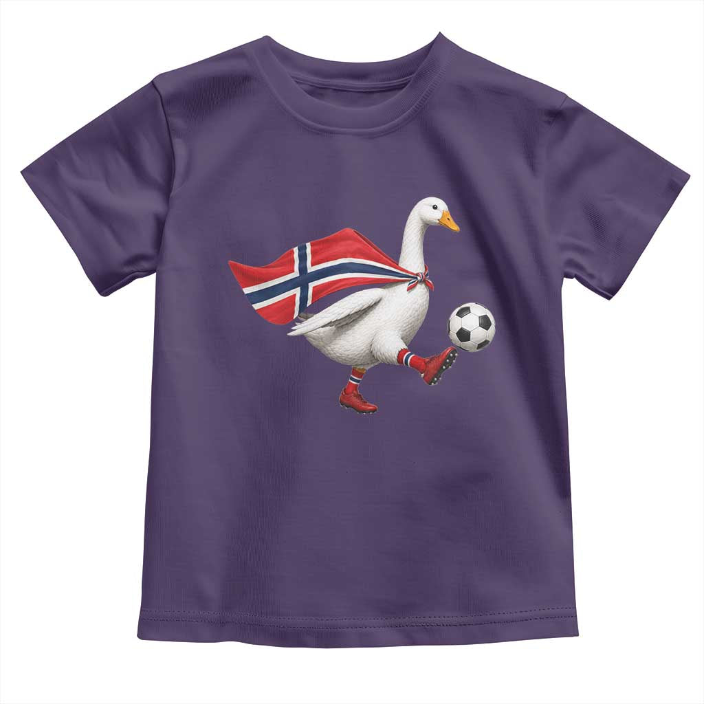 Norway Soccer Goose Toddler T Shirt Norwegian Flag Patriotic Football Fan Graphic