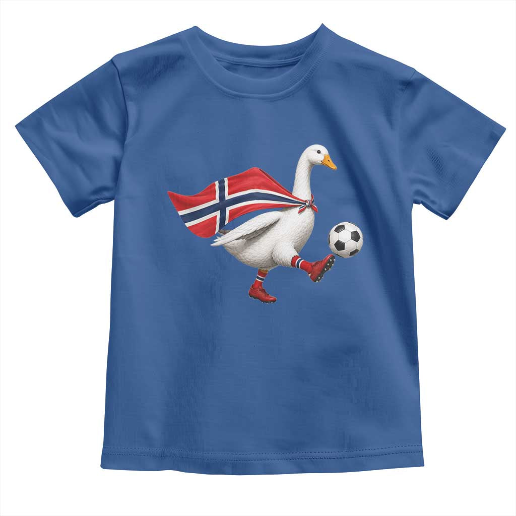 Norway Soccer Goose Toddler T Shirt Norwegian Flag Patriotic Football Fan Graphic
