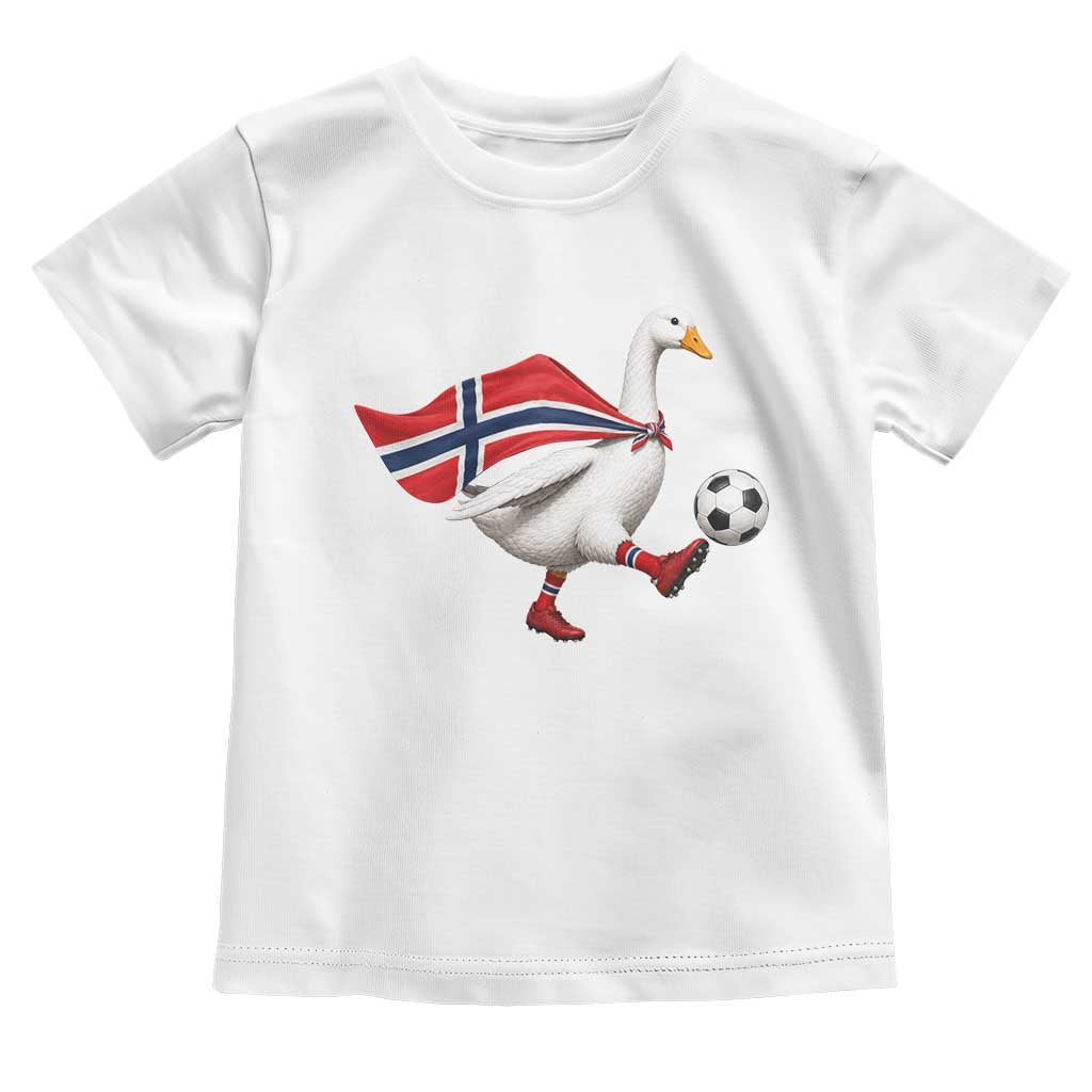 Norway Soccer Goose Toddler T Shirt Norwegian Flag Patriotic Football Fan Graphic