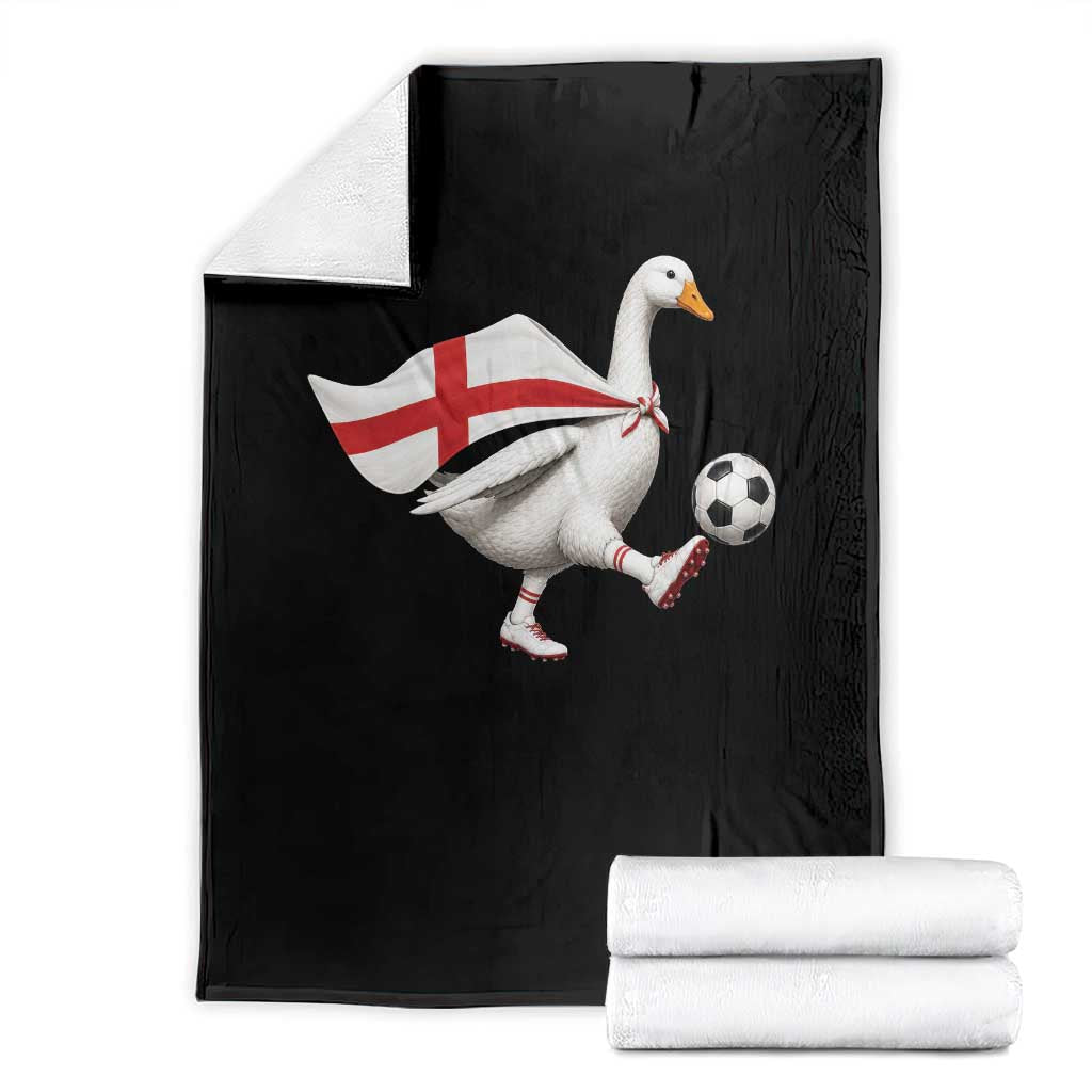 England Soccer Goose Throw Blanket Patriotic Football Fan Graphic England Flag