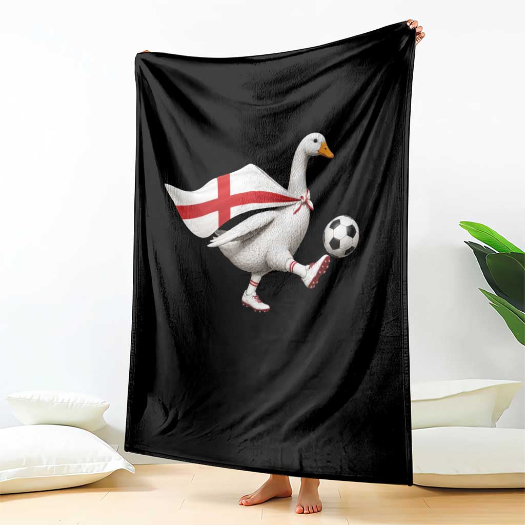 England Soccer Goose Throw Blanket Patriotic Football Fan Graphic England Flag