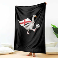 England Soccer Goose Throw Blanket Patriotic Football Fan Graphic England Flag